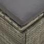 Preview: Sonnenliege mit Auflage Poly Rattan Grau