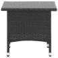 Preview: Beistelltisch Schwarz 50x50x47 cm Poly Rattan