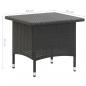 Preview: Beistelltisch Schwarz 50x50x47 cm Poly Rattan