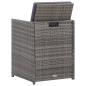 Preview: ARDEBO.de - 9-tlg. Garten-Essgruppe mit Auflagen Poly Rattan Anthrazit