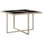 Preview: 5-tlg. Garten-Essgruppe mit Auflagen Poly Rattan Beige