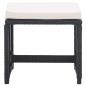 Preview: Gartenhocker 2 Stk. mit Sitzkissen Poly Rattan Schwarz