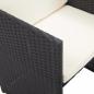 Preview: 15-tlg. Garten-Essgruppe mit Auflagen Poly Rattan Schwarz