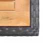 Preview: 15-tlg. Garten-Essgruppe mit Auflagen Poly Rattan Schwarz