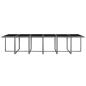 Preview: 17-tlg. Garten-Essgruppe mit Auflagen Poly Rattan Grau