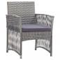 Preview: 4-tlg. Garten-Lounge-Set mit Auflage Poly Rattan Anthrazit