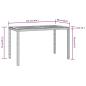 Preview: Gartentisch Schwarz und Braun 123x60x74 cm Massivholz Akazie