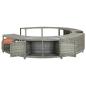 Preview: Whirlpool-Umrandung Grau Poly Rattan