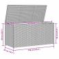 Preview: Garten-Auflagenbox Grau 120x50x60 cm Poly Rattan