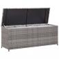 Preview: Garten-Auflagenbox Grau 150x50x60 cm Poly Rattan
