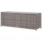 Preview: Garten-Auflagenbox Grau 150x50x60 cm Poly Rattan