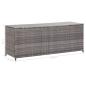 Preview: Garten-Auflagenbox Grau 150x50x60 cm Poly Rattan