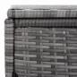 Preview: Mülltonnenbox für 2 Tonnen Poly Rattan Anthrazit 148×77×111 cm 