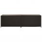 Preview: Gartenbox Poly Rattan 200x50x60 cm Braun