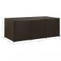 Preview: Gartenbox Poly Rattan 180x90x70 cm Braun