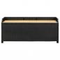 Preview: Sitzbank mit Stauraum 120 cm Poly Rattan Schwarz