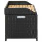 Preview: Sitzbank mit Stauraum 120 cm Poly Rattan Schwarz