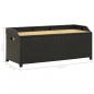 Preview: Sitzbank mit Stauraum 120 cm Poly Rattan Schwarz