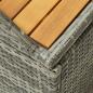 Preview: Gartenbank mit Stauraum 120 cm Poly Rattan Grau