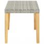 Preview: Gartenbank 120 cm Grau Poly Rattan und Massivholz Akazie