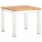 Preview: ARDEBO.de - Garten-Beistelltisch 45x45x38 cm Massivholz Akazie Edelstahl