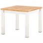 Preview: Garten-Beistelltisch 45x45x38 cm Massivholz Akazie Edelstahl
