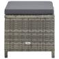 Preview: 13-tlg. Garten-Essgruppe mit Auflagen Poly Rattan Grau