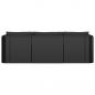 Preview: 3-tlg. Garten-Sofagarnitur mit Auflagen Poly Rattan Schwarz