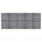 Preview: Terrassenfliesen 10 Stk. Grau 30 x 30 cm Massivholz Akazie