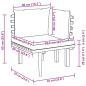 Preview: Garten-Ecksofa mit Kissen Massivholz Akazie