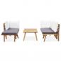Preview: 5-tlg. Garten-Lounge-Set Massivholz Akazie