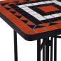 Preview: Beistelltisch Mosaik Keramik Terracotta und Weiß