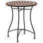 Preview: ARDEBO.de - Bistrotisch Mosaik Keramik Braun 60 cm