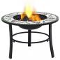 Preview: Feuerstelle Mosaik Keramik Grün 68 cm