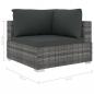 Preview: 8-tlg. Garten-Lounge-Set mit Auflagen Poly Rattan Grau
