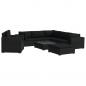 Preview: 8-tlg. Garten-Lounge-Set mit Auflagen Poly Rattan Schwarz