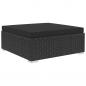 Preview: 9-tlg. Garten-Lounge-Set mit Auflagen Poly Rattan Schwarz