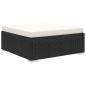 Preview: 4-tlg. Garten-Lounge-Set mit Auflagen Poly Rattan Schwarz