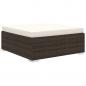 Preview: 11-tlg. Garten-Lounge-Set mit Auflagen Poly Rattan Braun