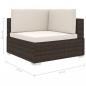 Preview: Modular-Sofa-Eckteil 1 Stk. + Auflagen Poly Rattan Braun