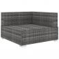 Preview: Modular-Sofa-Eckteil 1 Stk. + Auflagen Poly Rattan Grau