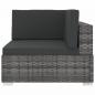 Preview: Modular-Sofa-Eckteil 1 Stk. + Auflagen Poly Rattan Grau