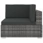 Preview: Modular-Sofa-Eckteil 1 Stk. + Auflagen Poly Rattan Grau
