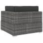 Preview: Modular-Sofa-Eckteil 1 Stk. + Auflagen Poly Rattan Grau