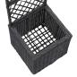 Preview: Hochbeet mit Rankgitter 1 Topf 30x30x107cm Poly Rattan Schwarz