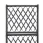 Preview: Hochbeet mit Rankgitter 1 Topf 30x30x107cm Poly Rattan Schwarz