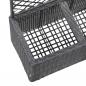 Preview: Hochbeet mit Rankgitter 2 Töpfe 58×30×107cm Poly Rattan Schwarz