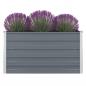 Preview: ARDEBO.de - Hochbeet 100 x 100 x 45 cm Verzinkter Stahl Grau