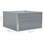 Preview: Hochbeet 100 x 100 x 45 cm Verzinkter Stahl Grau