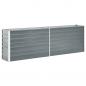 Preview: ARDEBO.de - Hochbeet Verzinkter Stahl 240x40x77 cm Grau